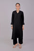 Veshbhoshaa Bluesaanchi Women'S Black Kurti With Trouser Pajama Set